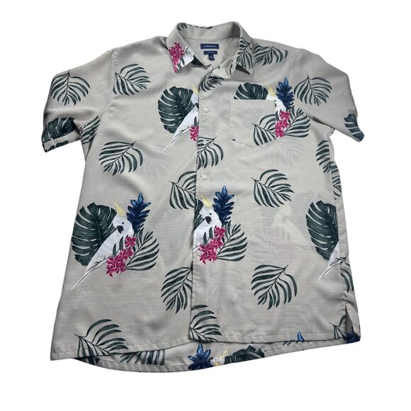 Croft & Barrow Hawaiian Shirt Men's L Tropical‎ Print Short Sleeves Button-Up - Picture 3 of 7